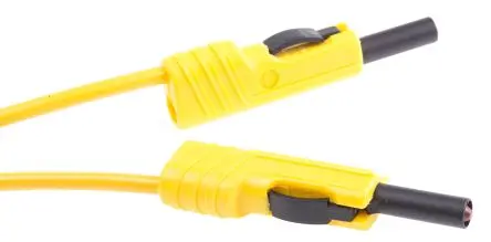 Produktfoto 1 von Hirschmann Test & Measurement Steckverbinder-Messleitung 16A Stecker / Stecker, Gelb Polyvinylchlorid-isoliert 2 m, 60V