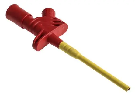 Produktfoto 1 von Hirschmann Test & Measurement Hakenklemme Rot Buchse, Edelstahl Spitze 4.3 mm 20A, 1000V ac/dc