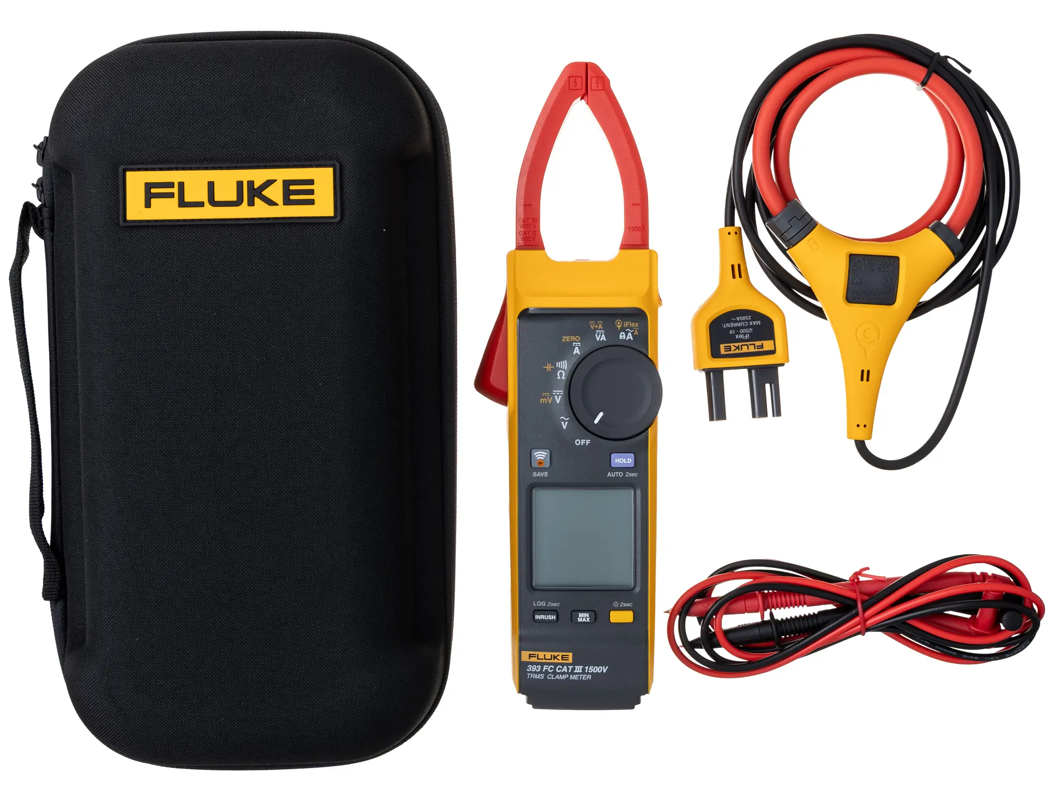 Produktfoto 1 von Fluke 393FC/E Stromzange AC/DC-Stromzange CAT III, CAT IV, 1500 V dc