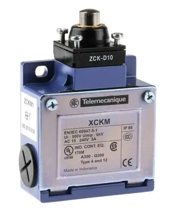 Produktfoto 1 von Telemecanique Sensors OsiSense XC Endschalter, Stößel 1 Schließer/1 Öffner, IP66, Zinkgusslegierung 240V ac 3A