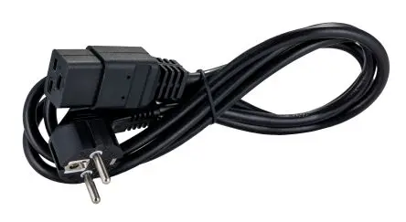 Produktfoto 1 von Rittal Netzkabel, A IEC C19, B Schutzkontakt, 1.8 m Schwarz Polyvinylchlorid, 240V