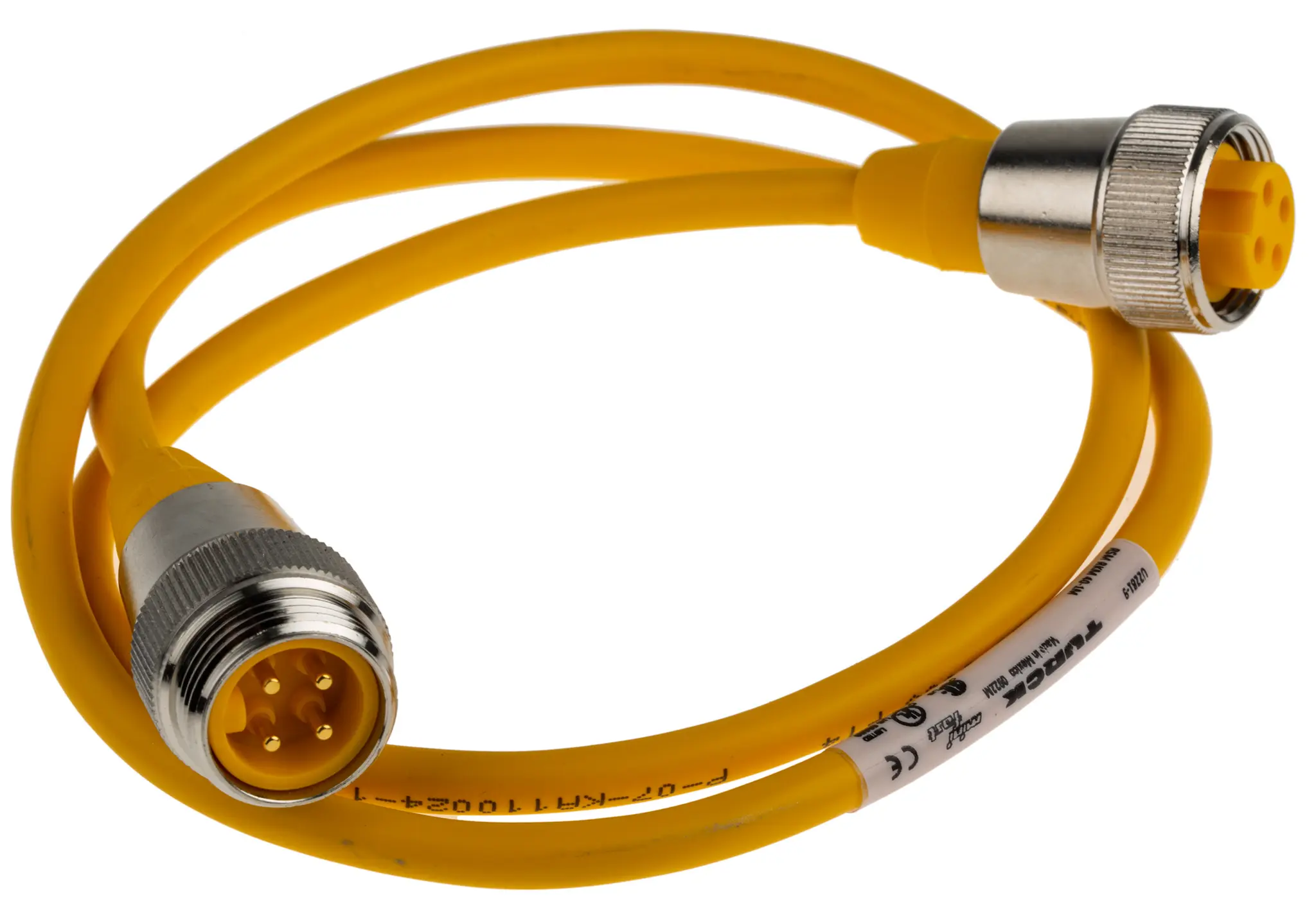 Produktfoto 1 von Turck RSM RKM 40, 4-polig Sensor-Betätigungselementkabel, Gerade Stecker 4 / Gerade Buchse, Länge 1 m