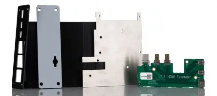 Produktfoto 1 von RS PRO RS PRO Raspberry Pi Gehäuse passend für Raspberry Pi 4 Aluminium Schwarz