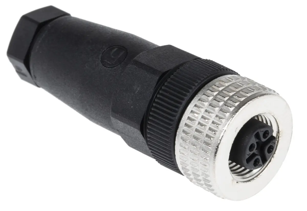 Produktfoto 1 von Hirschmann E M12 M12 Rundsteckverbinder Buchse 4-polig Buchse 4A Kabel IP40