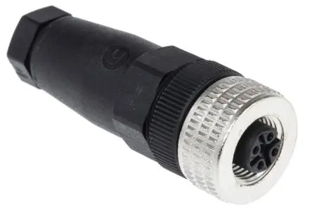 Produktfoto 1 von Hirschmann E M12 M12 Rundsteckverbinder Buchse 4-polig Buchse 4A Kabel IP67