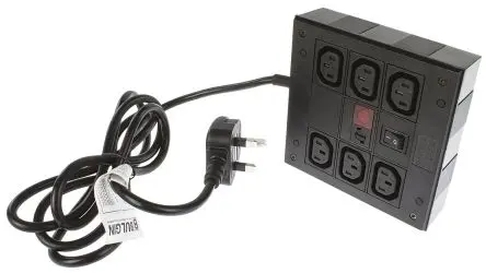 Produktfoto 1 von Bulgin Steckdoseneinheit, 2 m, 6-fach Überspannungsschutz, IEC C13 250V ac