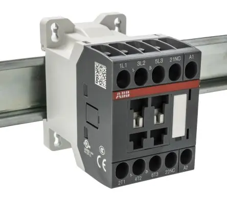 Produktfoto 1 von ABB AS Schütz 230V-Spule, 3-polig, 690V ac / 16 A 24V 7.5 kW 3 Schließer 1-Hilfskontakte
