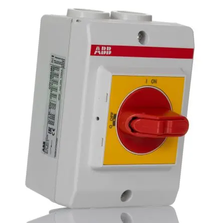 Produktfoto 1 von ABB OT Trennschalter 3-polig 0A Gelb, Rot IP65