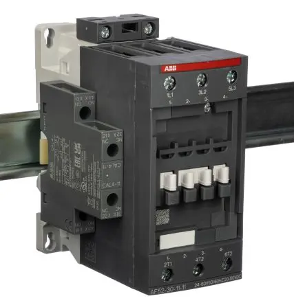 Produktfoto 1 von ABB AF Schütz 24V-Spule, 3-polig / 53 A 60V 30 kW 4 Schließer, 1 Öffner Motorsteuerung 2-Hilfskontakte