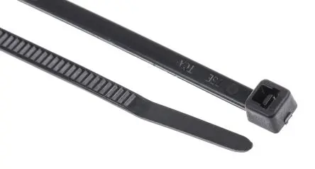 Produktfoto 1 von HellermannTyton T30L Nylon 6.6 Kabelbinder Innen gezackt Schwarz 3.5mm x 198 mm