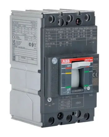 Produktfoto 1 von ABB SACE Tmax XT XT1B, Kompaktschutzschalter 3-polig, 160A Feststehend / Abschaltvermögen 3 kA 690V ac 500 V dc