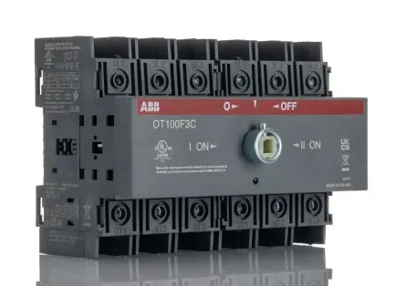 Produktfoto 1 von ABB OT Umschalter 3-polig Basis 0A Schwarz IP20