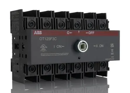 Produktfoto 1 von ABB OT Umschalter 3-polig Basis 0A Schwarz IP20