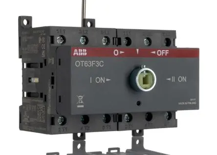 Produktfoto 1 von ABB OT Umschalter 3-polig Basis 0A Schwarz IP20