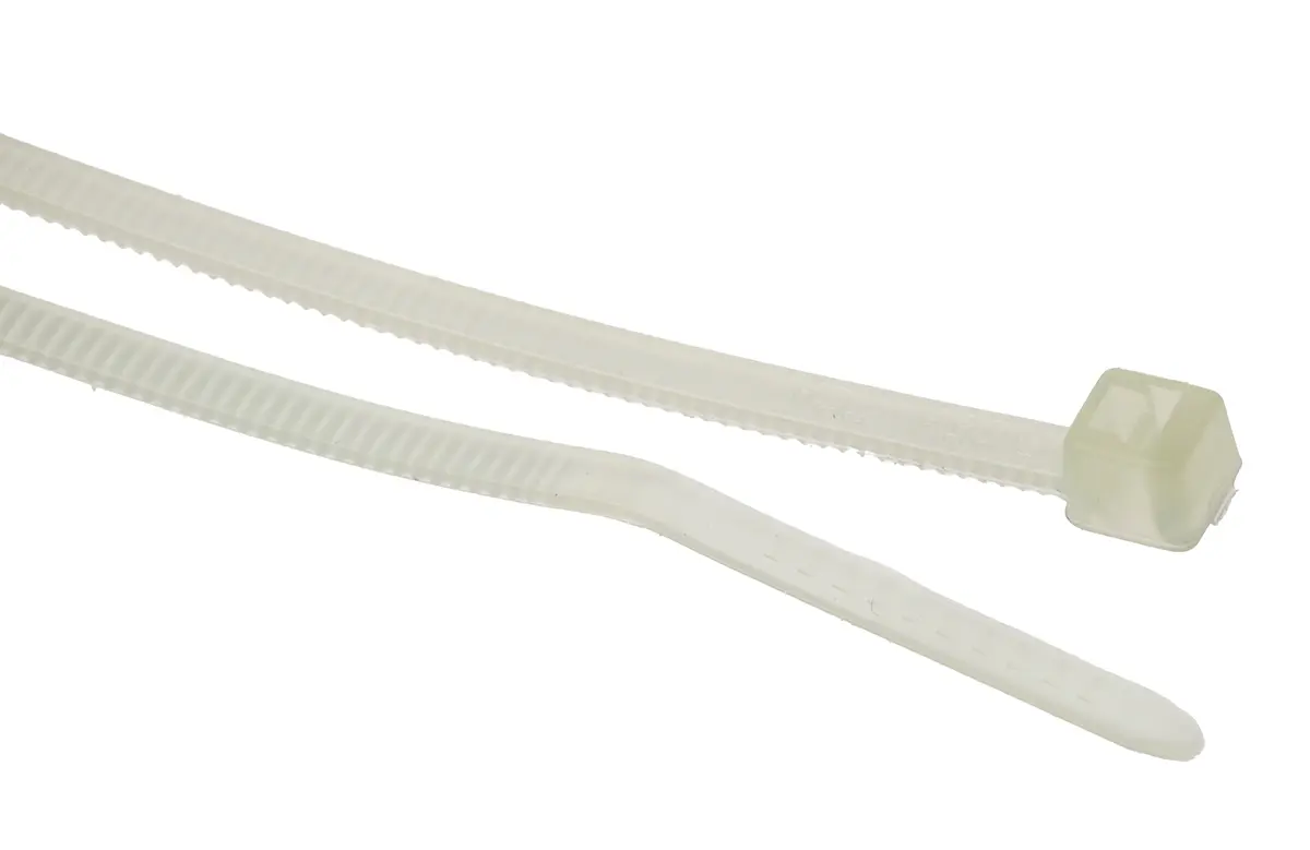 Produktfoto 1 von HellermannTyton T18R Nylon 6.6 Kabelbinder Innen gezackt Natur 2.5 mm x 100 mm