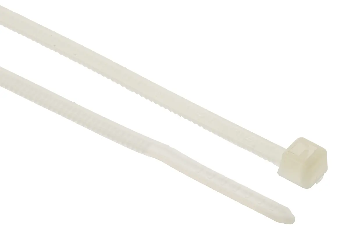 Produktfoto 1 von HellermannTyton T18L Nylon 6.6 Kabelbinder Innen gezackt Natur 2.5 mm x 205 mm