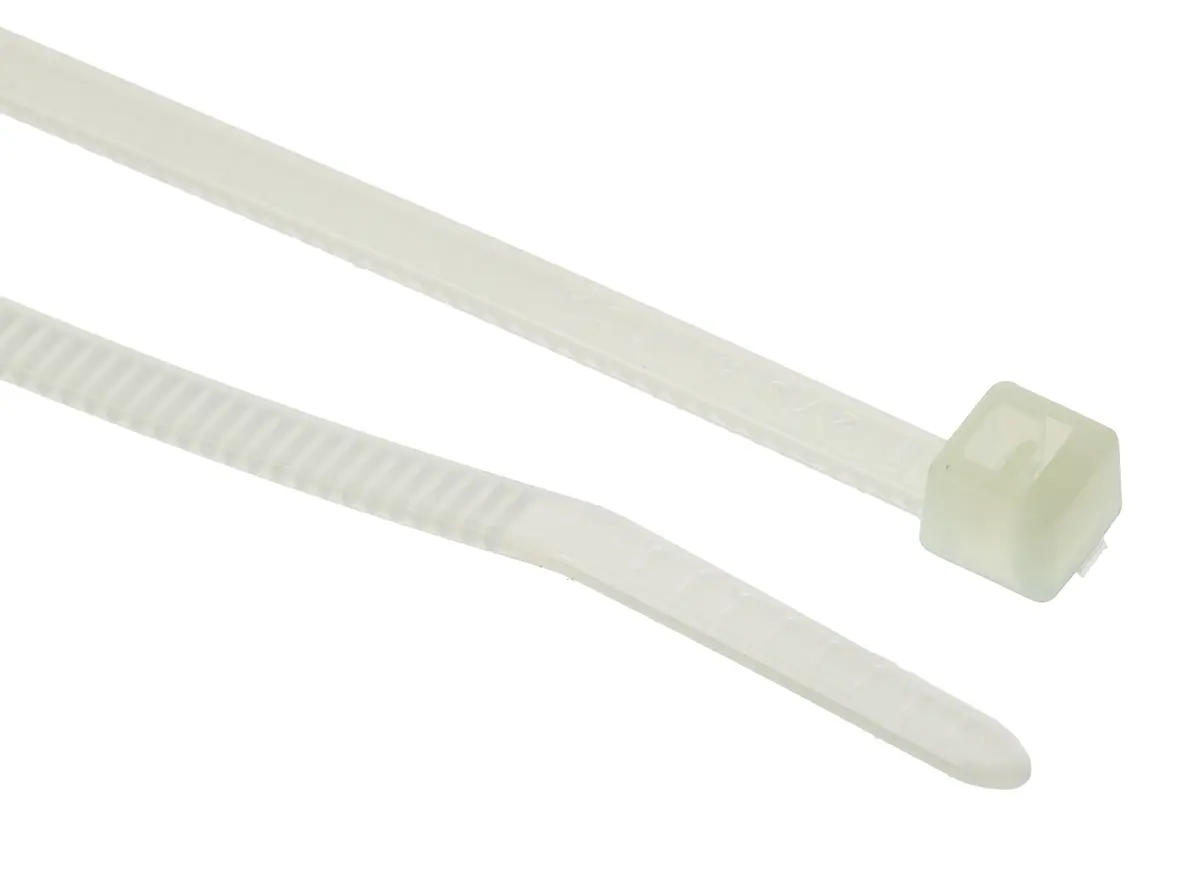 Produktfoto 1 von HellermannTyton T30R Nylon 6.6 Kabelbinder Innen gezackt Natur 3.5 mm x 150 mm