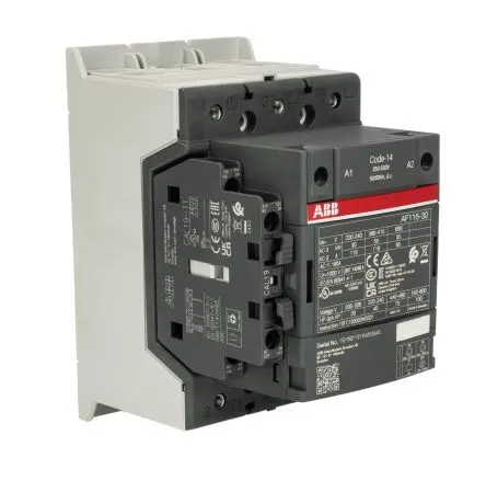 Produktfoto 1 von ABB AF Schütz 500V-Spule, 3-polig / 160 A 500V 55 kW 3 Schließer Motorsteuerung 2-Hilfskontakte
