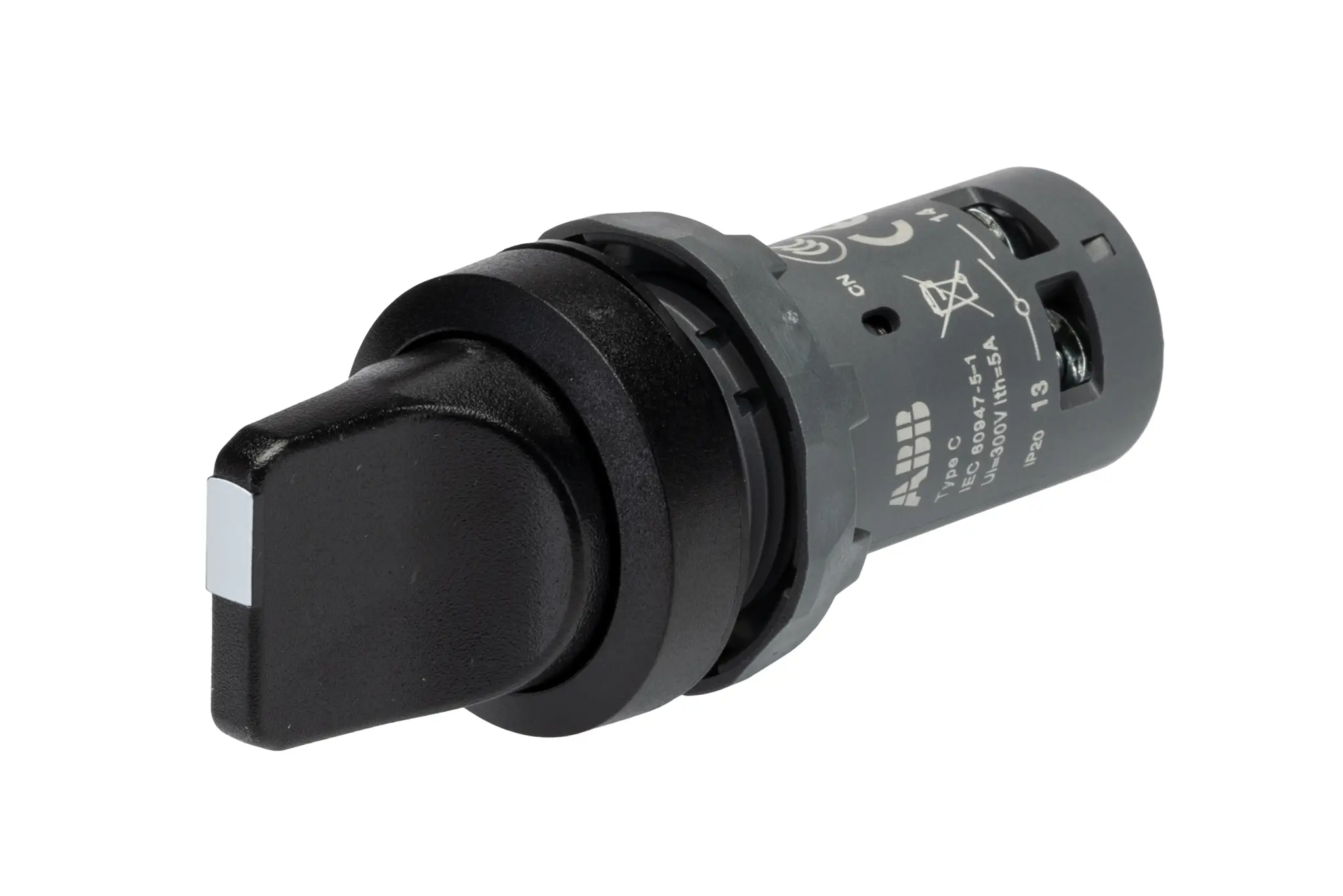 Produktfoto 1 von ABB C2SS2 Wahlschalter 2-Stufen Kurzer Griff IP66, 1 Schließer/1 Öffner