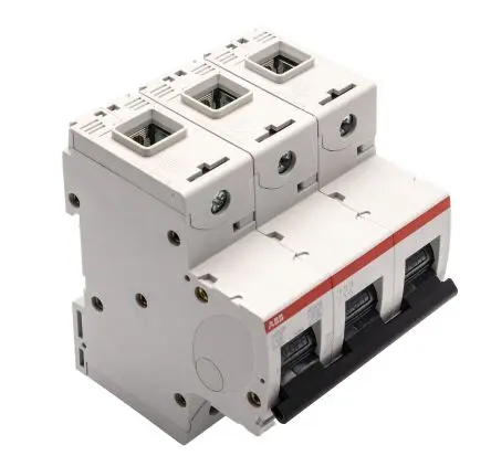 Produktfoto 1 von ABB S800C Miniaturüberlastschalter Typ C, Pol 3-polig 100A 690V ac, Abschaltvermögen 25 kA High Performance 375 V dc