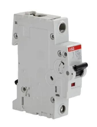 Produktfoto 1 von ABB S200 Miniaturüberlastschalter Typ C, Pol 1-polig 100A 440V ac, Abschaltvermögen 6 kA System Pro M Compact 60 V dc