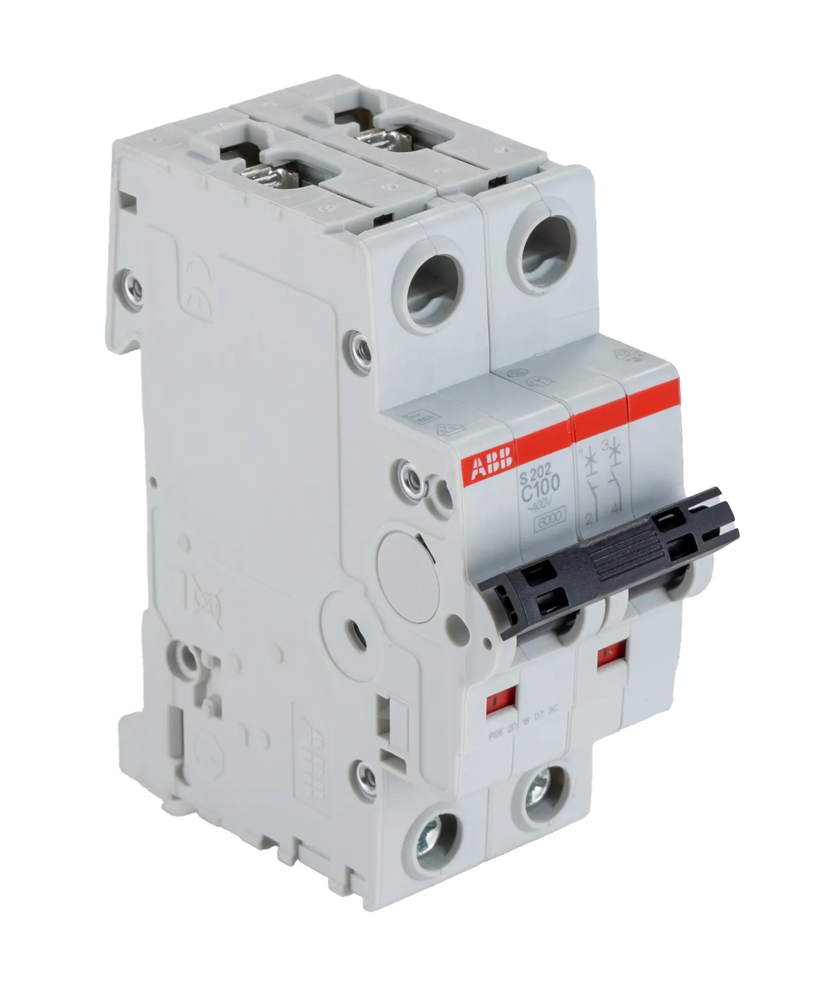 Produktfoto 1 von ABB S200 Miniaturüberlastschalter Typ C, Pol 2-polig 100 A 440 V ac, Abschaltvermögen 6 kA System Pro M Compact 110 V dc