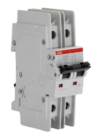Produktfoto 1 von ABB S200M Miniaturüberlastschalter Typ K, Pol 1-polig 6A 253V ac, Abschaltvermögen 15 kA System Pro M Compact 72 V dc