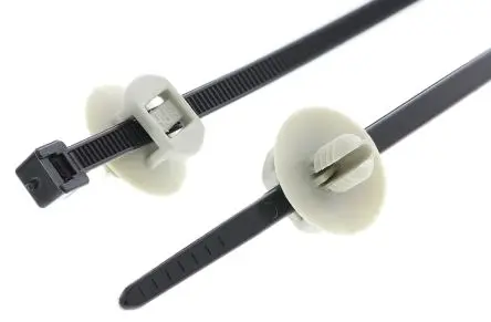 Produktfoto 1 von HellermannTyton T30RFT5 Nylon 6.6 Kabelbinder Innen gezackt Schwarz 3.6mm x 150 mm