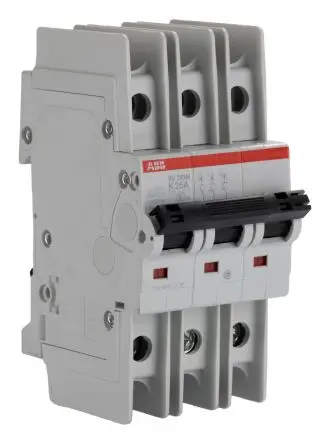 Produktfoto 1 von ABB SU200 M Miniaturüberlastschalter Typ K, Pol 3-polig 25A 400V ac, Abschaltvermögen 10 kA System Pro M Compact 400 V