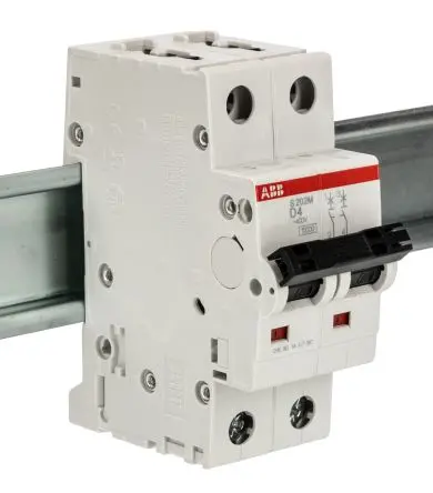 Produktfoto 1 von ABB S200M Miniaturüberlastschalter Typ D, Pol 2-polig 4A 440V ac, Abschaltvermögen 15 kA System Pro M Compact 125 V dc
