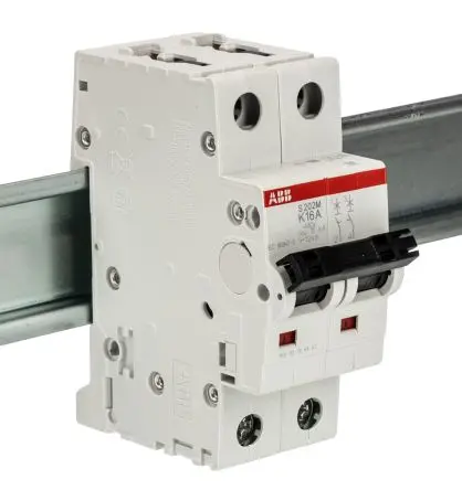 ABB S200M Miniaturüberlastschalter Typ K, Pol 2-polig 16A 440V ac, Abschaltvermögen 15 kA System Pro M Compact 125 V dc