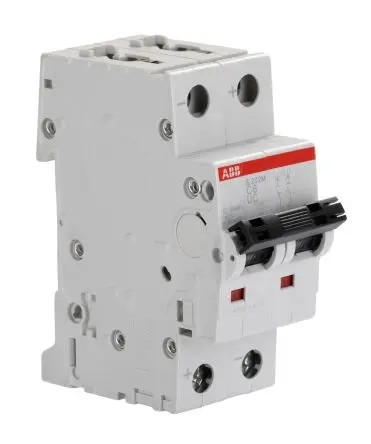 Produktfoto 1 von ABB S200 M UC Miniaturüberlastschalter Typ C, Pol 2-polig 6A 440V ac, Abschaltvermögen 10 kA System Pro M Compact 500 V