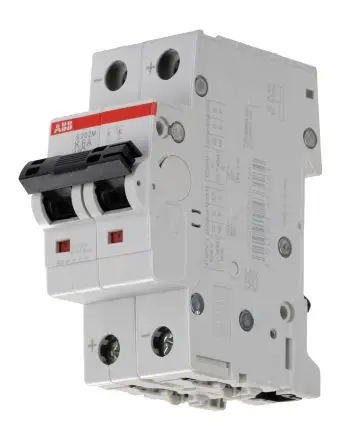 Produktfoto 1 von ABB S200 M UC Miniaturüberlastschalter Typ K, Pol 2-polig 6A 440V ac, Abschaltvermögen 25 kA System Pro M Compact 440 V