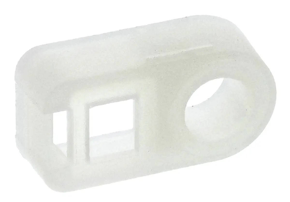 HellermannTyton FH Befestigungssockel, Nylon 6.6 Natur 13.3 mm x 2.5 mm Kabelbinder x 7.1 mm für 3.7 mm