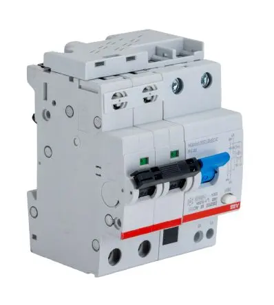 Produktfoto 1 von ABB RCBO DS200 DS202 M FI/LS-Schalter (RCBO) 63A, 2-polig Typ C, Empfindlichkeit 30 mA