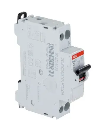 Produktfoto 1 von ABB SN201 Miniaturüberlastschalter Typ C, Pol 2-polig 6A 230V ac, Abschaltvermögen 6 kA MCB SN200