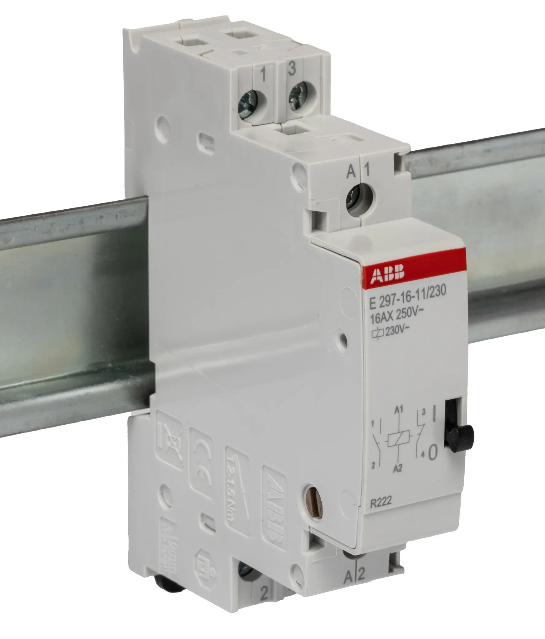 Produktfoto 1 von ABB 230V ac Spule 1-poliger Wechsler für DIN-Schienen 16A