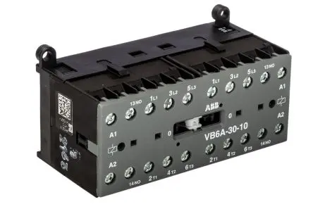 ABB VB6A-30-10 Schütz 24V-Spule, 3-polig / 20 A 240V 4 kW 3 Schließer Umkehrend 1-Hilfskontakte