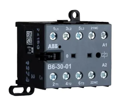 ABB B6-30-01 Schütz 127V-Spule, 3-polig / 20 A 127V 4 kW 3 Schließer 1-Hilfskontakte