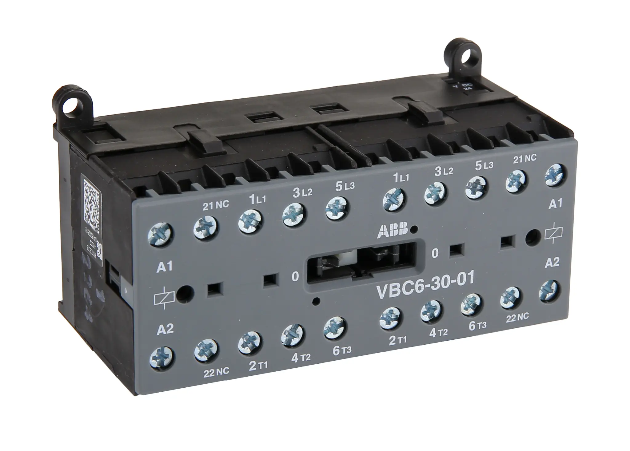 Produktfoto 1 von ABB VBC6-30-01 Schütz 24 V-Spule, 3-polig / 20 A 24 V 4 kW 3 Schließer Umkehrend 1-Hilfskontakte