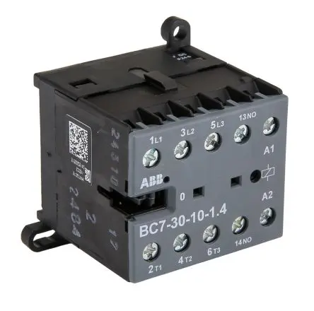 Produktfoto 1 von ABB BC7-30-10-1.4W Schütz 24V-Spule, 3-polig / 20 A 24V 5.5 kW 3 Schließer 3-Hilfskontakte