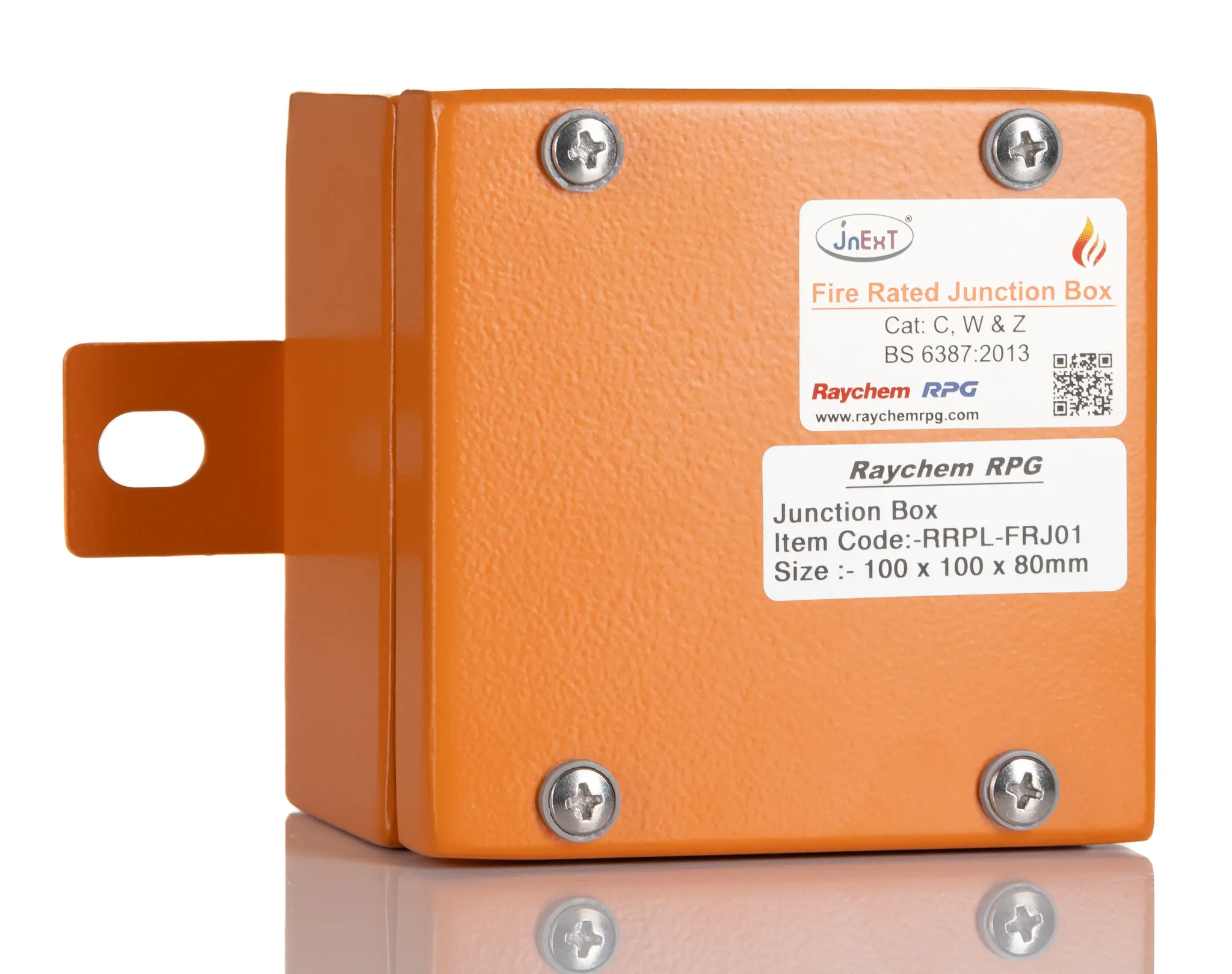 Produktfoto 1 von RS PRO Stahl Abzweigdose Orange IP65 IECEx Breite 100 mm Höhe 80 mm Länge 100 mm