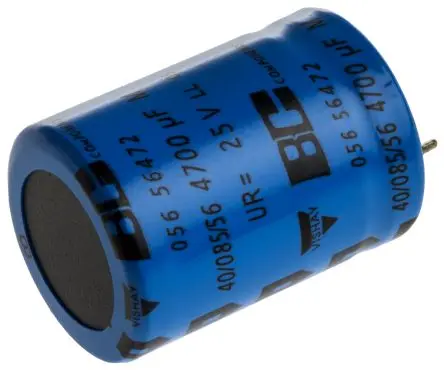 Vishay 056 PSM-SI Einrastmontage Kondensator 4700 μF Lot ±20 % / 25V dc, Ø 22 mm x 30 mm x 30 mm, 85 °C