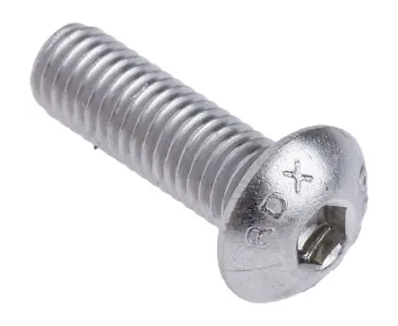 Produktfoto 1 von RS PRO Innensechskant Innensechskantschraube, Edelstahl Glanzzink, M5, M5 16 mm