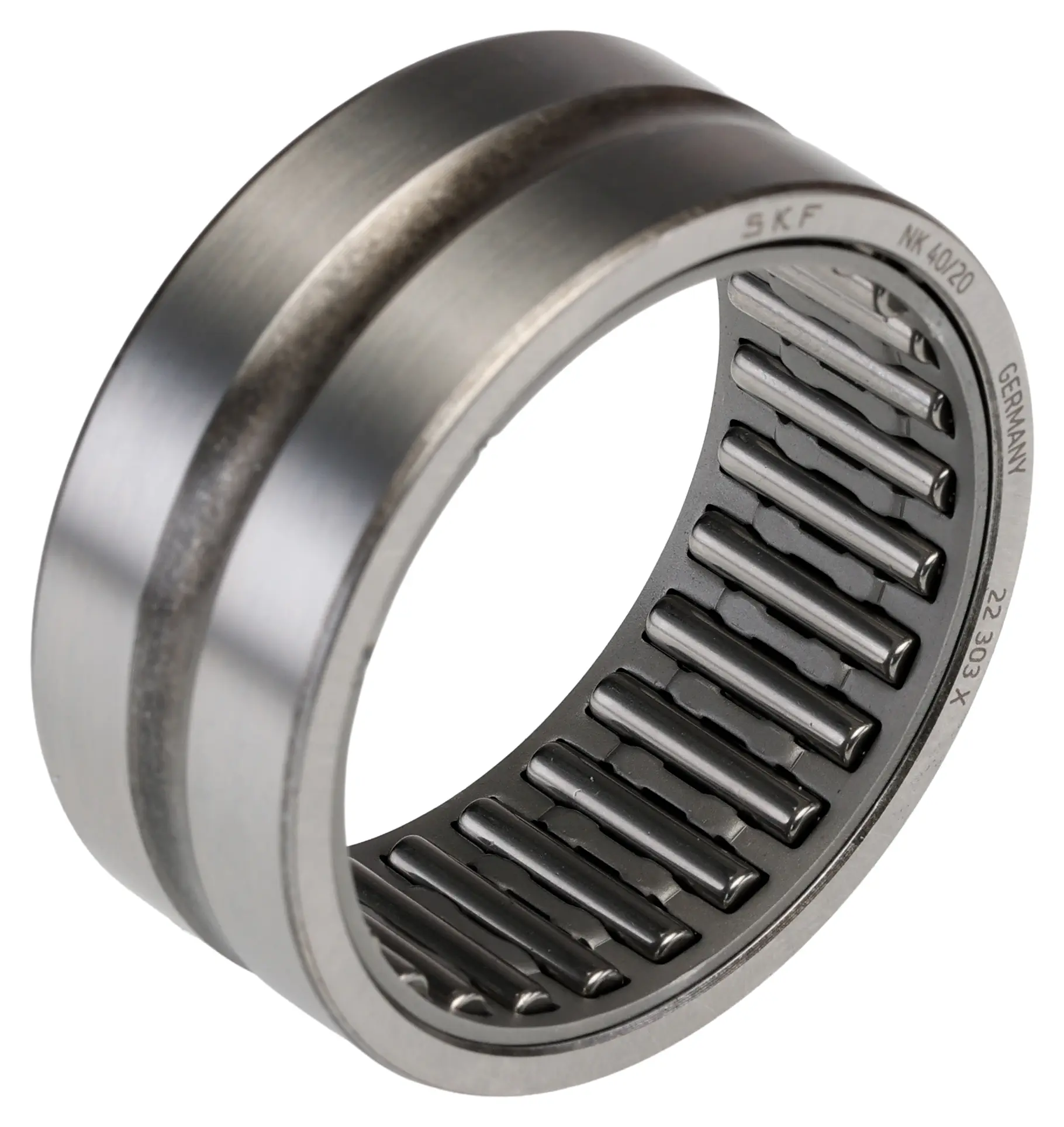 SKF Rollenlager 1-reihig Nadel Stahl 29.7 kN NK / Außen-Ø 50 mm Außen-ø 60 kN 11000rpm, Innen-Ø 40 mm, Breite 20 mm
