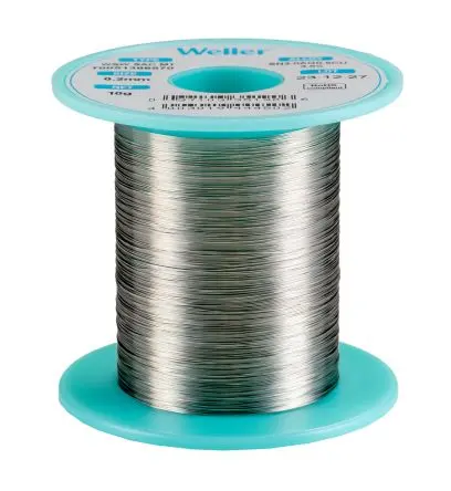 Produktfoto 1 von Weller Draht Lötzinn bleifrei 96.5 %Sn 0 %Pb 0.5 %Cu 3 %Ag, 221 °C, Ø 0.2 mm / 10 g