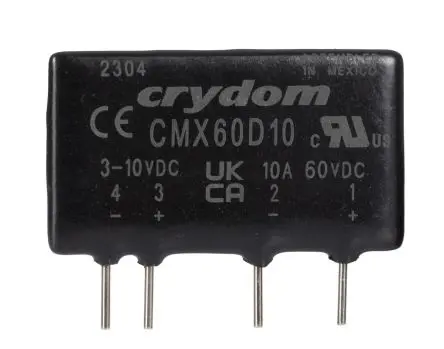 Produktfoto 1 von Sensata / Crydom CMX Leiterplattenmontage Halbleiterausgang 60 V dc 10V dc / 10 A