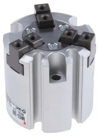 SMC MHS3 Pneumatikgreifer, Doppeltwirkend-Ausführung, 3 Greifarme, Parallel, 0.6 Mpa max. M5 x 0.8