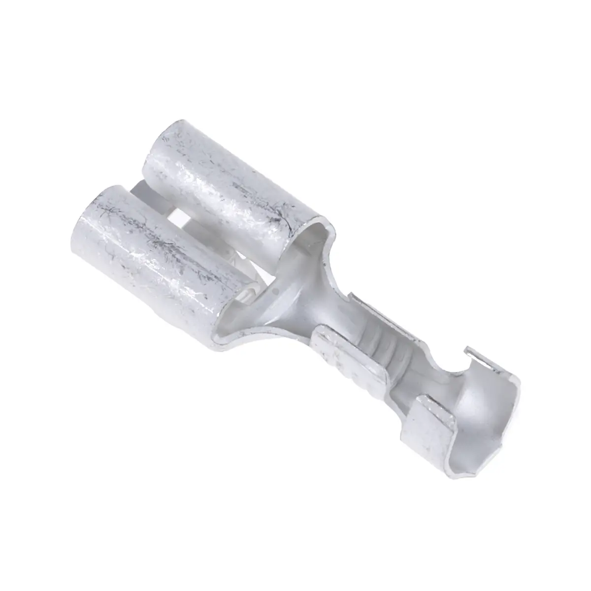 TE Connectivity FASTIN-FASTON .250 Flachsteckhülse, Schwarz, Unisoliert, 6.35 x 0.81 mm, Buchse, 18 AWG min, 14 AWG