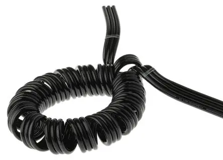 Produktfoto 1 von SMC 1 m TCU Polyurethan Spiralschlauch Schwarz, Innen-Ø 4 mm 60 °C